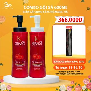 Combo dầu gội, xả Thảo Dược Giảm Gãy Rụng Kích Thích Mọc Tóc Kerasys Oriental Premium Hàn Quốc