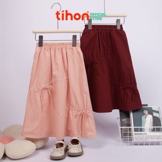 Chân váy bé gái TIHON cao cấp chất liệu kaki phối nơ rút điệu đà cho bé từ 17kg - 44kg CV0755081