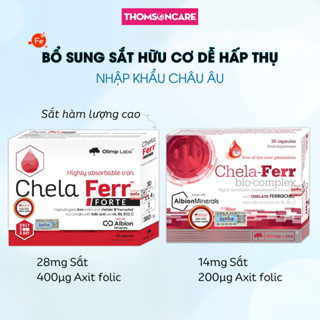 Chela Ferr Forte, Chela Bio Complex bổ sung sắt cho bà bầu - bổ máu từ sắt hữu cơ, Acid Folic - Vitamin cho mẹ