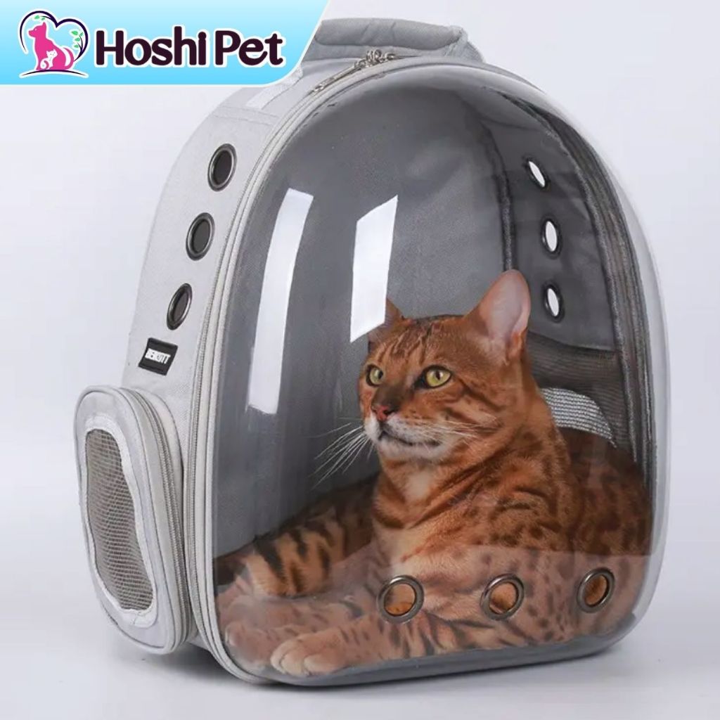  Balo đựng chó mèo phi hành gia kính trong size 5kg cho mèo con mèo lớn và cún Hoshi Pet BL01_ 