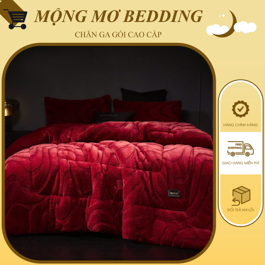 Chăn Lông Cao Cấp Nicolas – Chăn Hồ Ly 2mx2m3 Siêu Ấm, Mềm Mịn, Quà Tặng Túi Da Cao Cấp