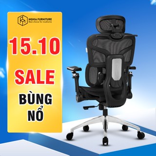 Ghế công thái học Nghia Furniture Tanji, Tựa lưng 2D cực Fit, ngả ghế 135 độ, piston class 4