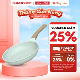 Chảo chống dính siêu bền đáy từ Sunhouse SBD20-24-26-28-30MT - Nhôm đúc nguyên khối - Dùng mọi loại bếp