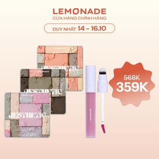 Combo Lemonade Bảng phấn mắt Aesthetic Multi-task Palette 10.8g và Son kem mịn lì thuần chay Perfect Couple Lip 3.5g