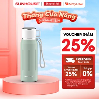 Bình giữ nhiệt Dual Sip 750ml Sunhouse  KS-TU750DG - Inox 316 cao cấp - Giữ nhiệt tới 10h - Cốc uống tiện lợi