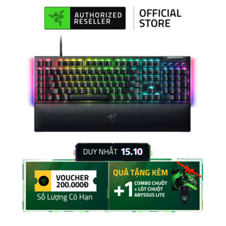 Bàn Phím Gaming Razer BlackWidow V4 Fullsize | USB Type-C | Doubleshot ABS Keycaps | Switch Cơ Gen-3 | Kê Tay | Led RGB