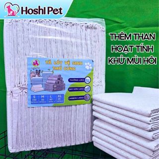 Tã lót cho chó mèo than hoạt tính khử mùi dùng lót chuồng, lót khay vệ sinh cho chó mèo size XL, L, M, S HoShi Pet