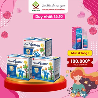 Cốm Tăng Chiều Cao Pre-Vipteen 3 Hỗ trợ Phát Triển Trí Não, Bảo Vệ Mắt Cho Bé 6 M - 9 Tuổi (Combo)