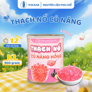  Hạt Nổ  Thạch Nổ Củ Năng Lotus Food Lermao Lon 900 gram - topping chè trà trà sữa 