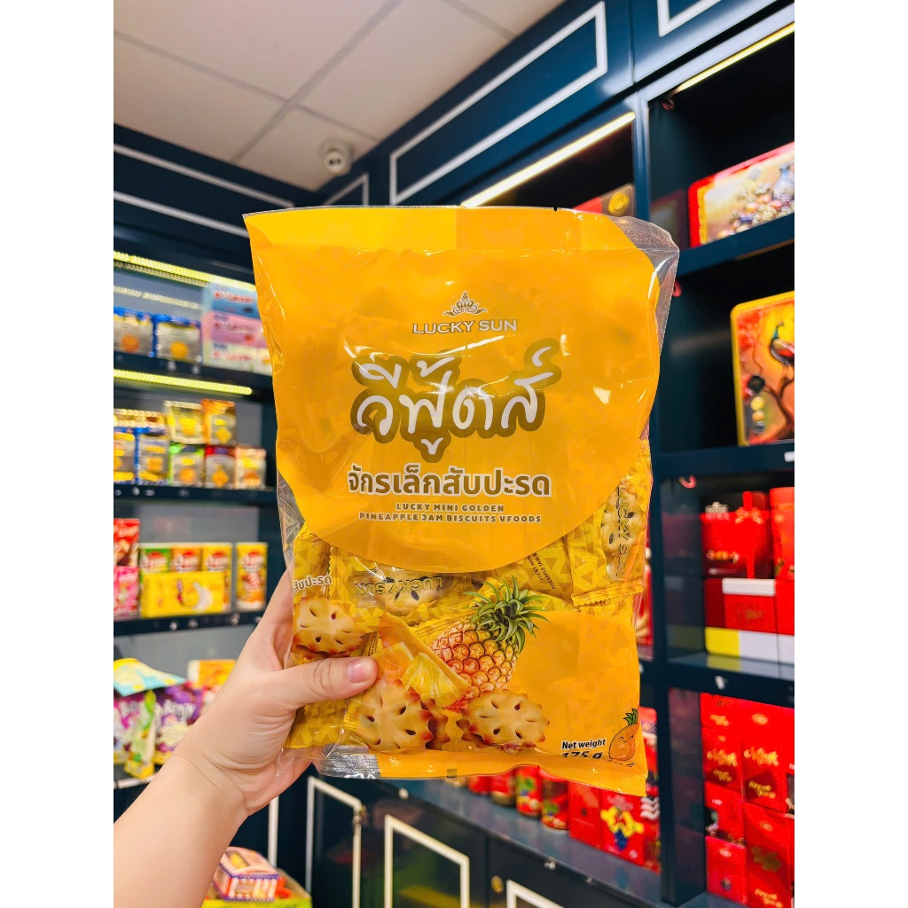 [VFOODS] Bánh quy may mắn mini nhân mứt dứa hiệu VFOODS 375g – Nhập khẩu Thái Lan