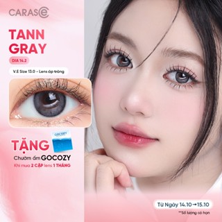Kính áp tròng khoá ẩm 12H 1 Tháng Màu Xám Khói CARASE, Lens cận SS TANN GRAY (1 bên mắt)