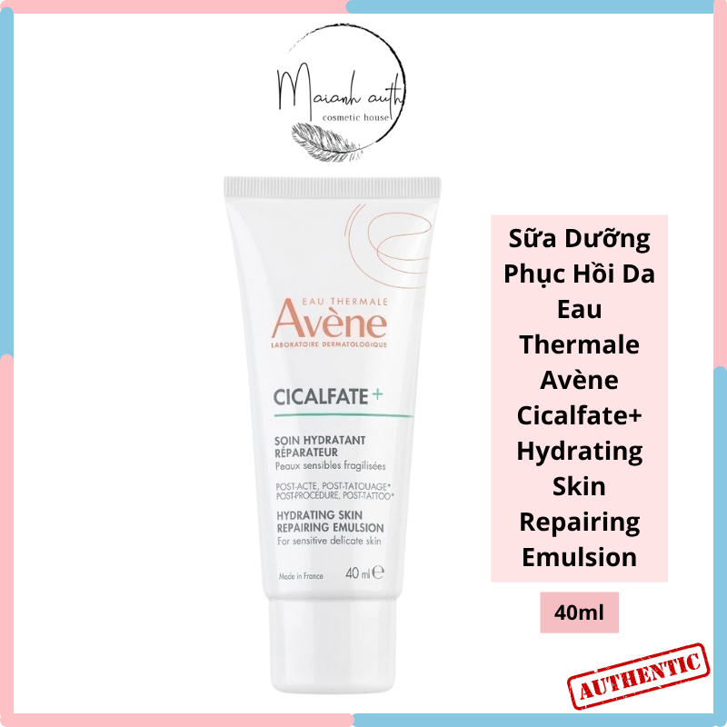 Sữa Dưỡng Ẩm  Avene Cicalfate+ Hydrating Repairing Emulsion 40ml cho da dầu mẫu mới