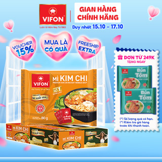 [VOUCHER 15%] Thùng 20 gói mì xuất khẩu Lẩu thái/ kim chi VIFON 80gr/gói