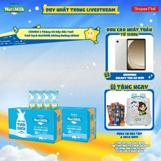 [KOL] COMBO 2 Thùng 48 Hộp Sữa Tươi Tươi Sạch NutiMilk 180ml
