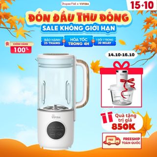 Máy Xay Nấu Sữa Hạt 8in1 VIFIBA Chính Hãng, Máy Làm Sữa Hạt 10 Lưỡi Dao, Dung Tích 1L VE14