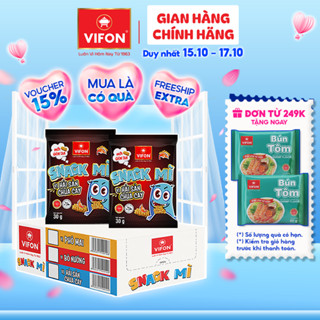 [VOUCHER 15%] Thùng 24 gói Snack Mì Hải Sản/ Phô mai/ Bò nướng VIFON 30gr/ Gói