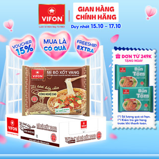 [VOUCHER 15%] Thùng 30 gói Mì Tươi Bò Xốt Vang/ Thịt Bằm / Tôm Chua Cay VIFON 70gr/Gói