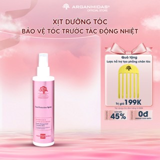 Xịt dưỡng bảo vệ tóc Arganmidas , Xịt dưỡng trước khi sấy và tạo kiểu, Siêu dưỡng tóc hư tổn, tóc mềm mượt -250ml