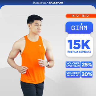 Áo Tank Top Chạy Bộ Nam BAZIK LightMax Pro Siêu nhẹ, Nhanh Khô , Co giãn - A18