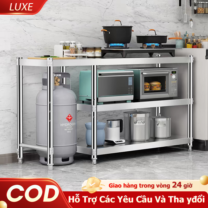 LUXE Kệ để bếp gas mạ kẽm 3 tầng 80/100/120cm Chiều dài