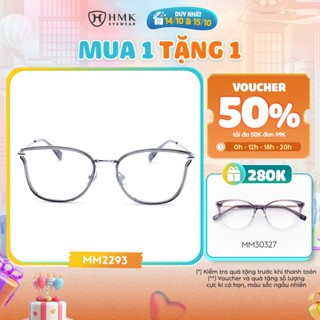 Kính Mắt Mèo Kính Cánh Tiên HMK Eyewear Kim Loại Cao Cấp Thời Trang Unisex Đáng Yêu - MM2293
