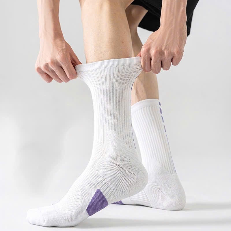 Tất vớ bóng rổ nam nữ cổ trung kiểu NBA trơn KHÔNG LOGO chất dày dặn