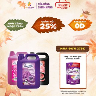 Nước Giặt Thái Lan Sanzoft, Nước Giặt Thái Đậm Đặc Trắng Sạch Lưu Hương Can 5L