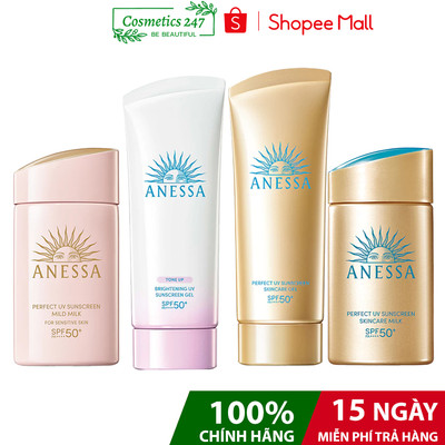 Kem chống nắng Anessa Perfect UV Sunscreen Skincare Milk SPF 50+ PA++++ 20ml & 60ml