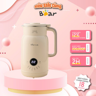 Máy làm sữa hạt mini 0.6L Bear DJJ-H05E3, 500W, Nấu sữa đậu nành, xay sinh tố, ngũ cốc, BH 18 Tháng