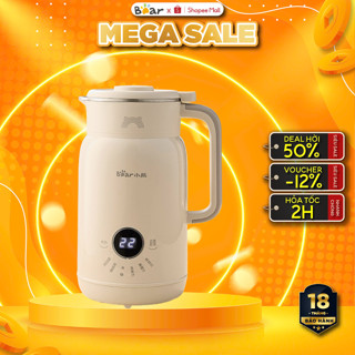 Máy làm sữa hạt mini 0.6L Bear DJJ-H05E3, 500W, 12 Lưỡi, xay nấu đậu nành, ngũ cốc,Bảo Hành 18 Tháng