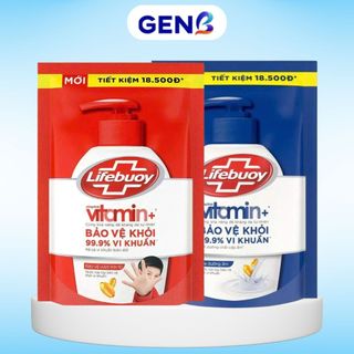 Túi Nước Rửa Tay Sạch Khuẩn Lifebuoy 400ml CHÍNH HÃNG - Xà Bông Rửa Tay Lifebouy Bảo Vệ Vượt Trội - GenB