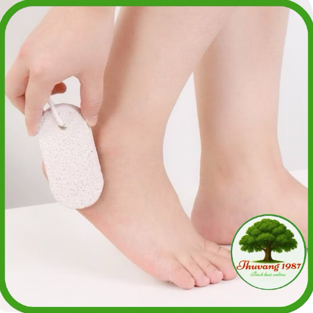 Đá bọt biển chà gót chân tẩy tế bào chết có dây treo