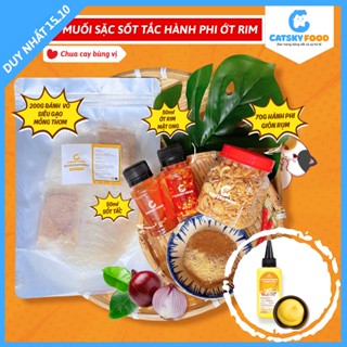 Bánh tráng vò phơi sương CATSKY FOOD combo vò trộn muối sặc đồ ăn vặt tiện lợi - COMBO VÒ TRỘN