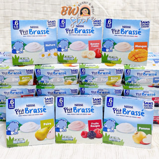 Sữa Chua / Sữa Chua Phomai / SC Dừa Nestle P'tit Brasse nội địa Pháp - Lốc 4/6 hộp cho bé từ 4/6m+