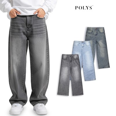Quần jean nam POLYS, thoáng khí, form straight ống suông, QUẦN JEANS NAM POLYS