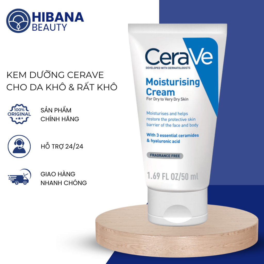 Kem Dưỡng CeraVe Cho Da Khô Đến Rất Khô 50ml Moisturising Cream