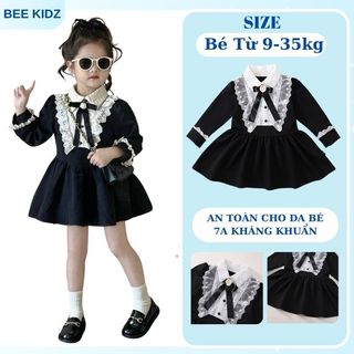  Váy Tiểu Thư Cho Bé Gái Váy Bé Gái Thiết Phối Ren Thanh Lịch Tặng Kèm Nơ Chất Liệu Cotton Mềm Mịn 