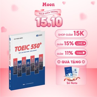Sách Toeic 550+ ôn toeic 2 kỹ năng reading & listening 2024 -  Moonbook