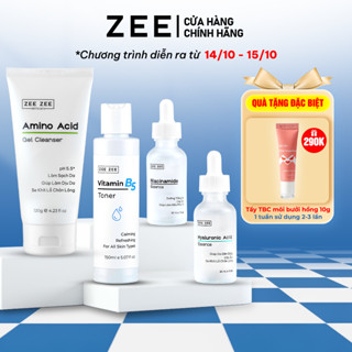 [COMBO 4] Bộ Dưỡng Sáng Trẻ Hoá Cấp Ẩm Sạch Sâu - Phù hợp cho mọi loại da ZEE ZEE Skincare