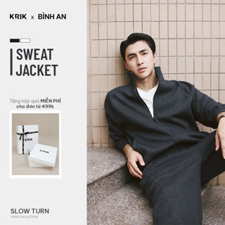 Áo Khoác Nỉ Nam KRIK Form Relaxed Chất Liệu Cotton Thiết Kế Cổ Trụ Thanh Lịch Hiện Đại AK5167