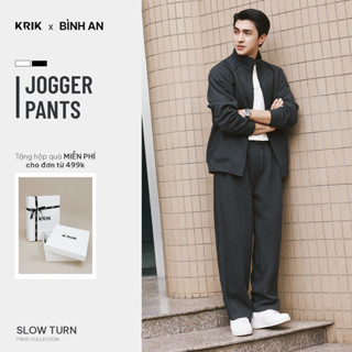 Quần Jogger Nam KRIK Form Harem Chất Liệu Nỉ Co Giãn Trẻ Trung JG7541