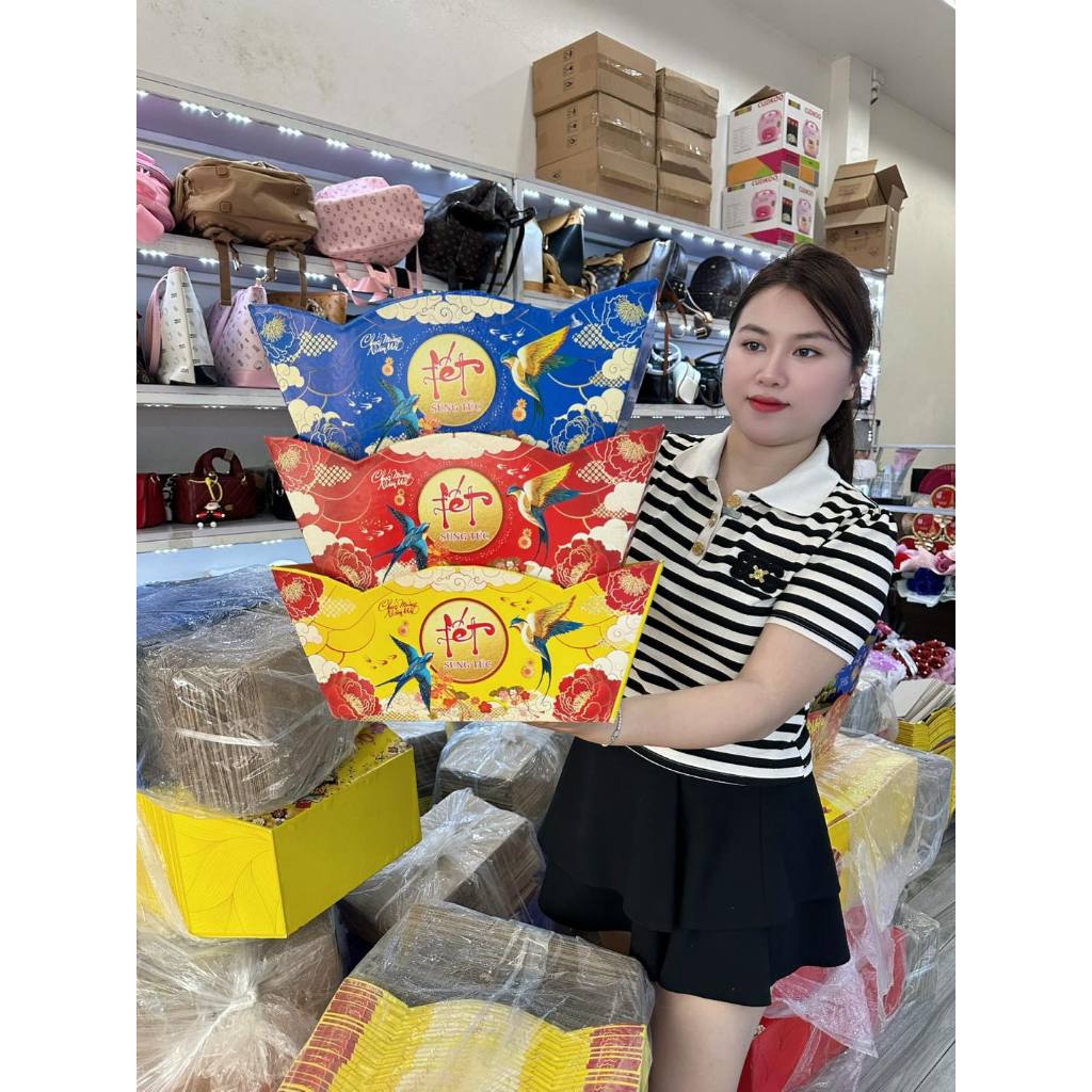 ĐẾ THUYỀN LÀM GIỎ QUÀ TẾT 2025 - CHẤT LIỆU CỨNG CÁP - TẶNG KÈM ĐẦY ĐỦ PHỤ KIỆN