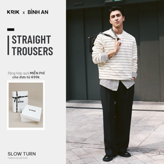 Quần Âu Nam KRIK Form Straight Chất Liệu Polyester Mềm Mại Thoáng Mát Chống Nhăn QA7111