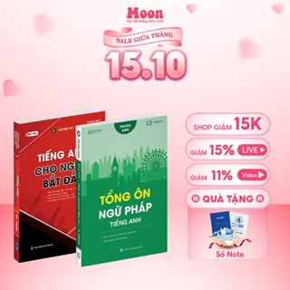Sách tiếng anh cho người mới bắt đầu và tổng ôn ngữ pháp tiếng anh cô Trang Anh -  MoonBook