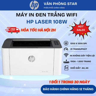 Máy in Laser HP 108W   108A  4ZB80A   Máy in wifi đen trắng. CHÍNH HÃNG HP VIỆT NAM MỚI 100% 