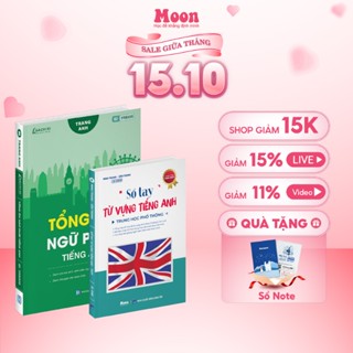 Sách Tổng ôn ngữ pháp và sổ tay từ vựng tiếng anh theo chuyên đề ôn thi thpt moonbook