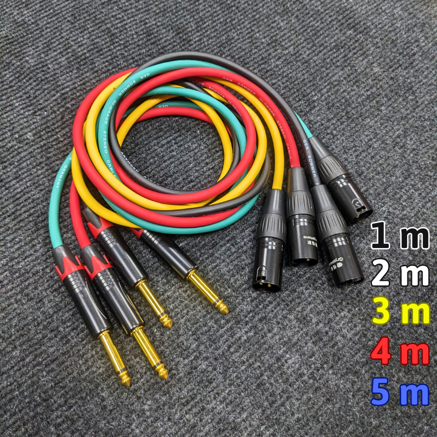 Dây cáp canon đực ra 6 ly thẳng (XLR MALE → 6.35mm MONO )