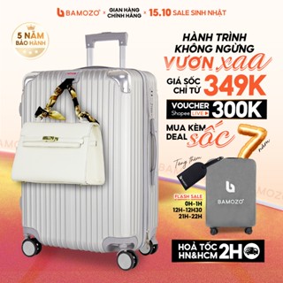 Vali Bamozo Size 20/24 Bo Góc Kim Loại, Chống Va Đập, Chất Liệu PC + ABS Chịu Lực 120kg, Bảo Hành 5 Năm_8809