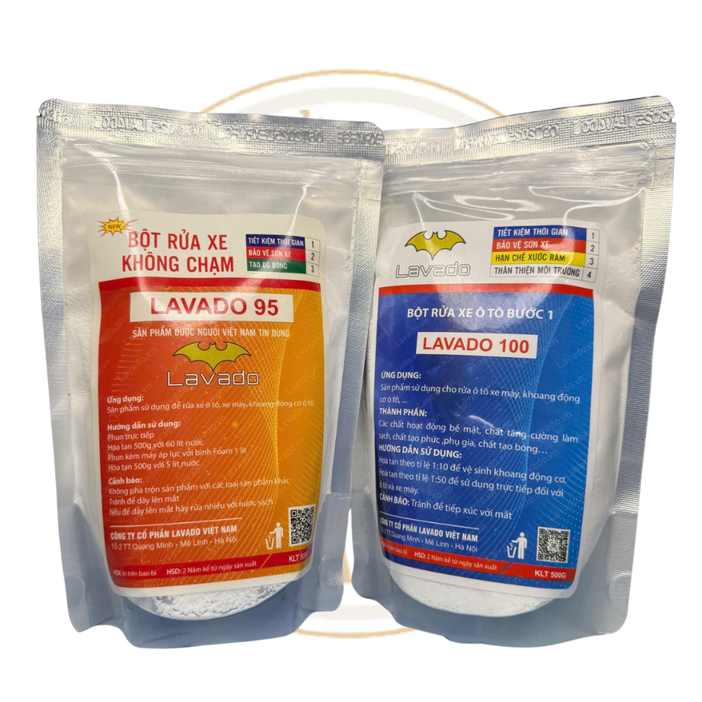 Bột rửa xe không chạm siêu đậm đặc Lavado 100 Lavado 95 rửa ô tô, rửa xe máy, rửa khoáng máy