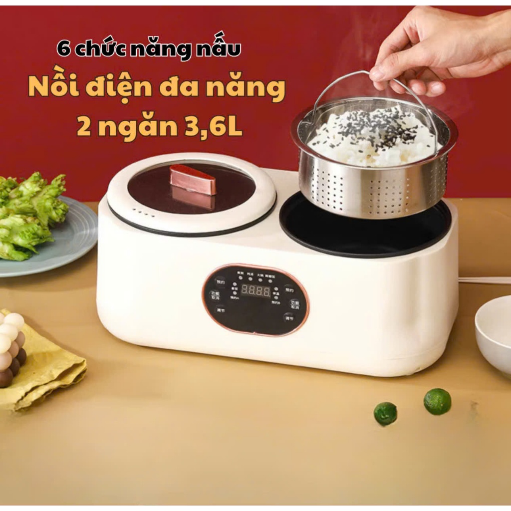 Nồi cơm điện đa năng , nồi điện 2 ngăn